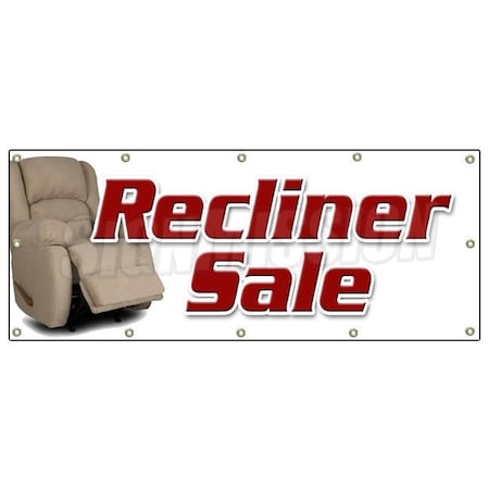 Signmission RECLINER SALE BANNER SIGN furniture chairs sofa coffee tables B-120 Recliner Sale